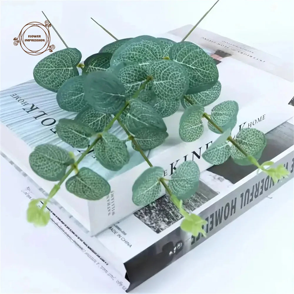 Artificial Eucalyptus Stems – Silver Dollar Leaves 20/50 PCS Artificial Plant Stems Axl