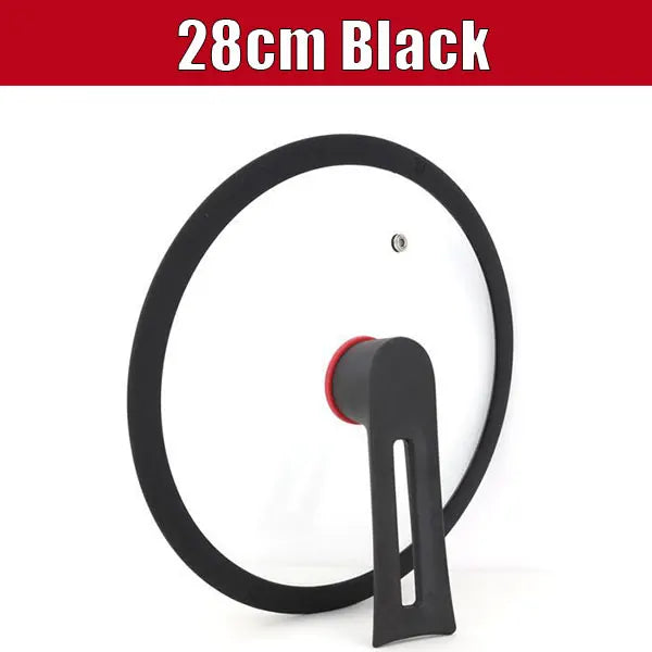 Universal Tempered Glass Pan Lid 24–32cm | Silicone Rim Replacement Pan Lid Axl 28cm Black