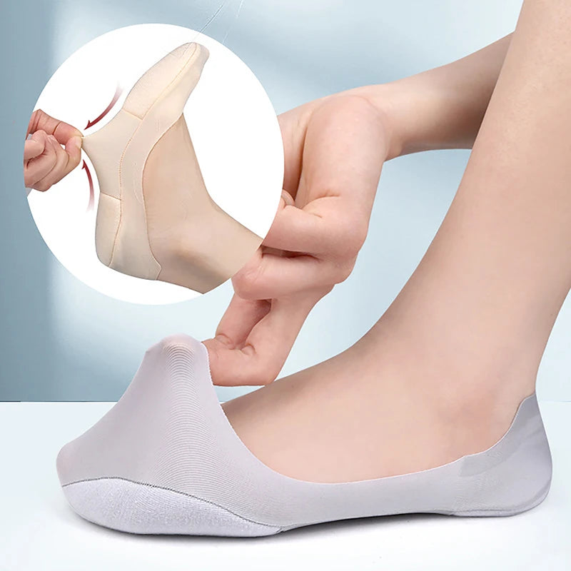 3D Arch Massage Invisible Socks – Women's No-Slip Slipper Sock Massage Invisible Socks Axl