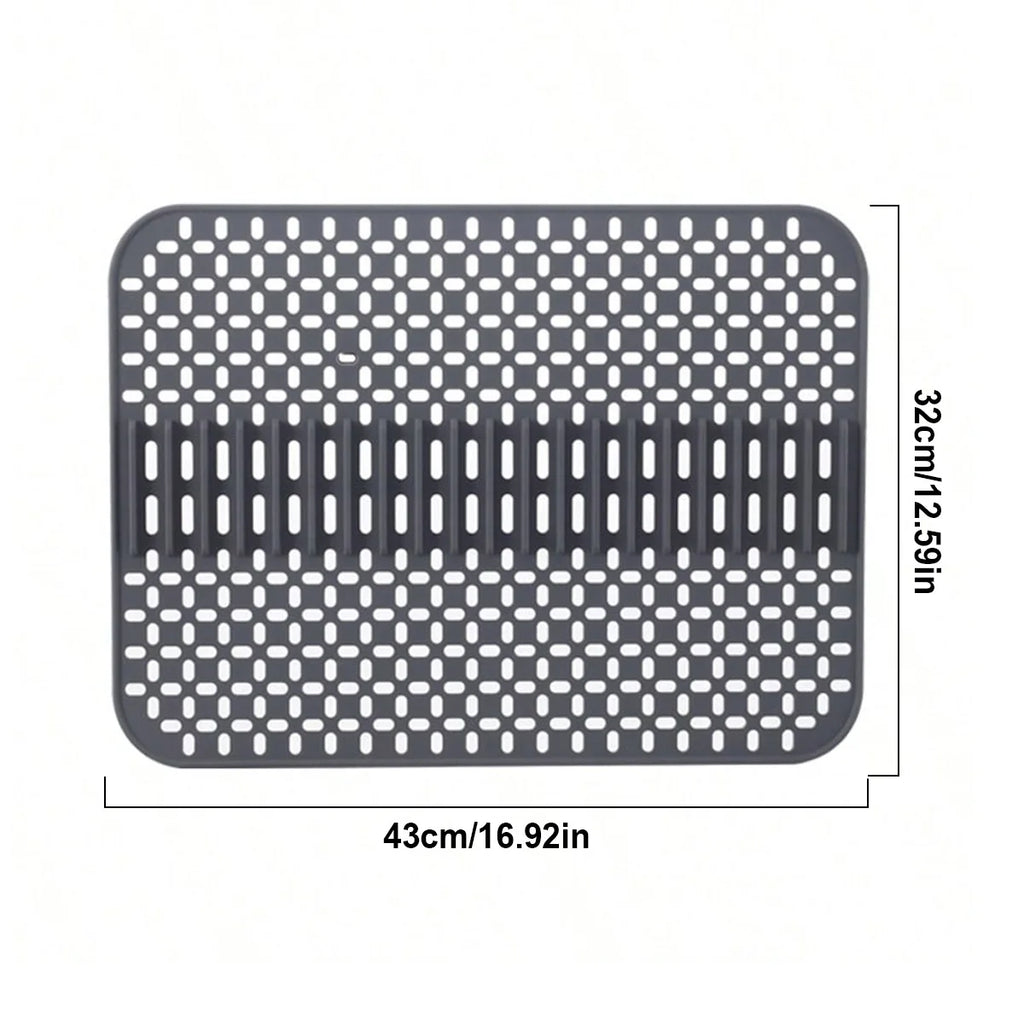 Silicone Sink Mat Protector 16.9"×12.5" | Non-Slip Kitchen Pad Sink Mat Protector Axl DARK GRAY 32x43 cm