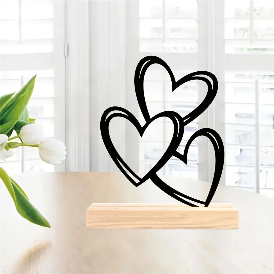 Heart Iron Love Ornament – Desktop & Coffee Table Home Decor Decorative Ornament Axl