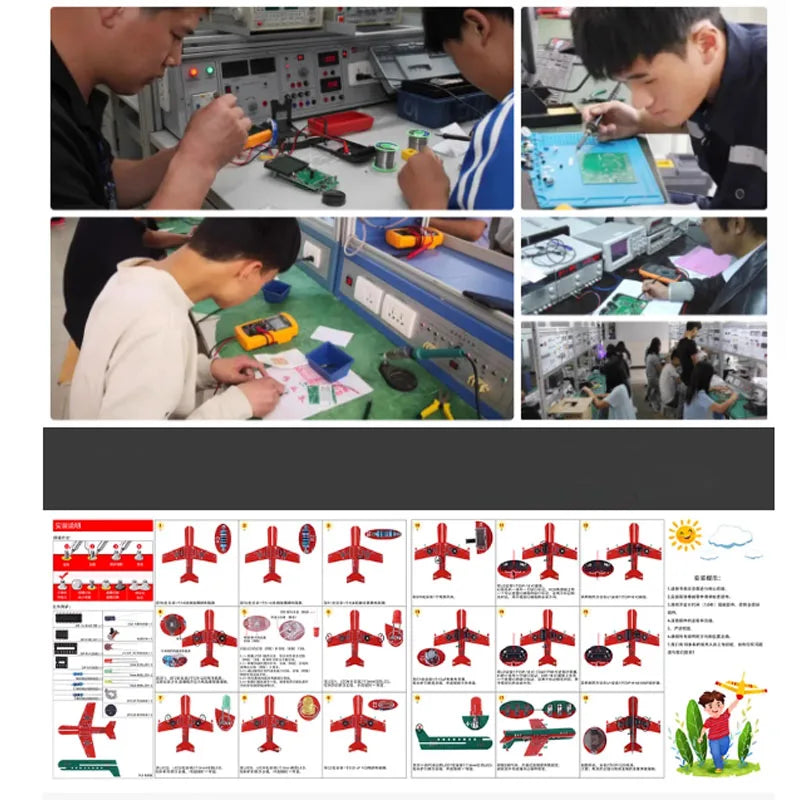 DIY Airplane CD4017 Flashing LED PCB Soldering Kit | Electronics DIY Electronics Kit Axl