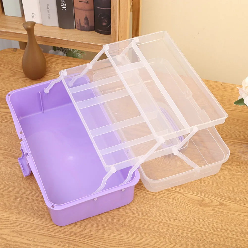 Foldable Plastic Storage Box – Makeup, Jewelry & Nail Organizer Storage Organizer Box Axl
