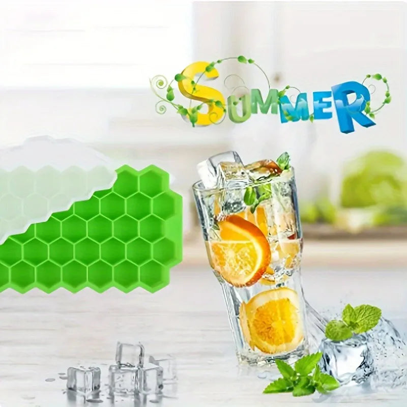 KEMORELA 37-Cell Silicone Honeycomb Ice Tray – Stackable Mold Silicone Ice Tray Axl