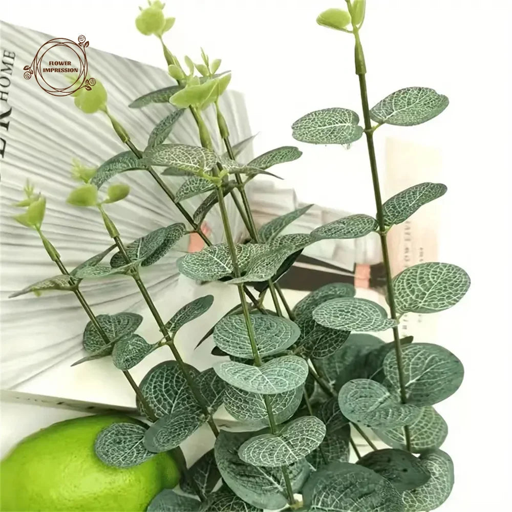 Artificial Eucalyptus Stems – Silver Dollar Leaves 20/50 PCS Artificial Plant Stems Axl