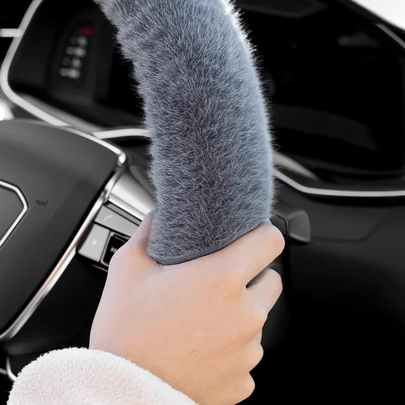 Winter Plush Retractable Steering Wheel Cover – Universal Fit Steering Wheel Cover Axl