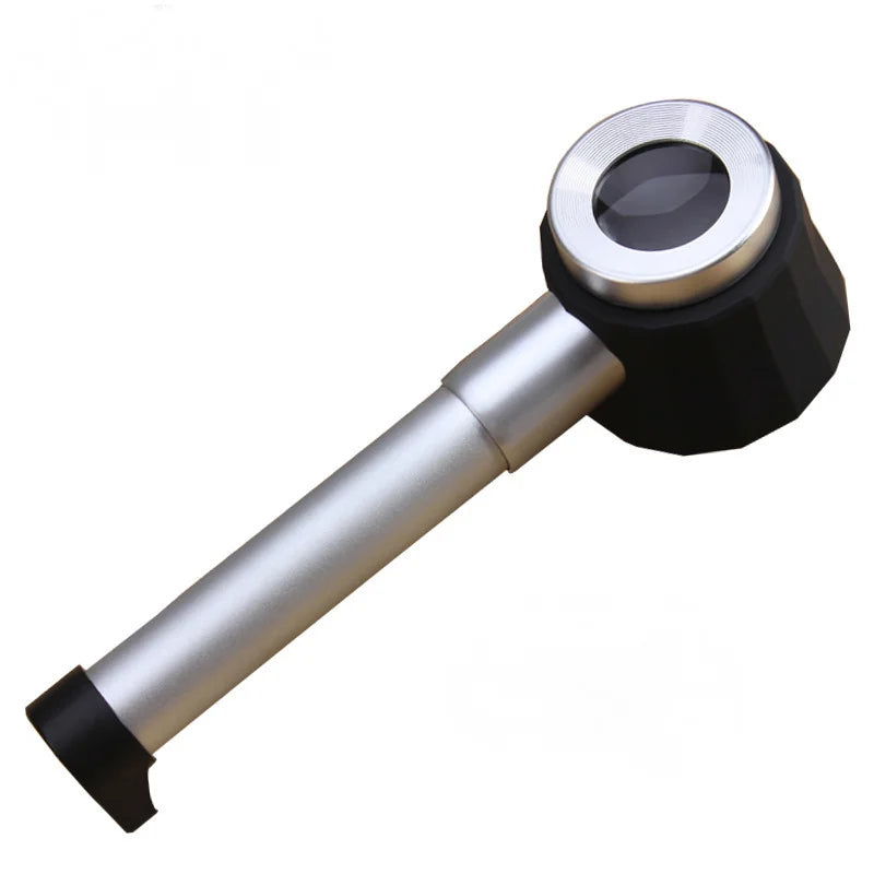 20X LED Magnifying Glass with Light & Scale – Metal Spoon Loupe LED Magnifying Loupe Axl 20X