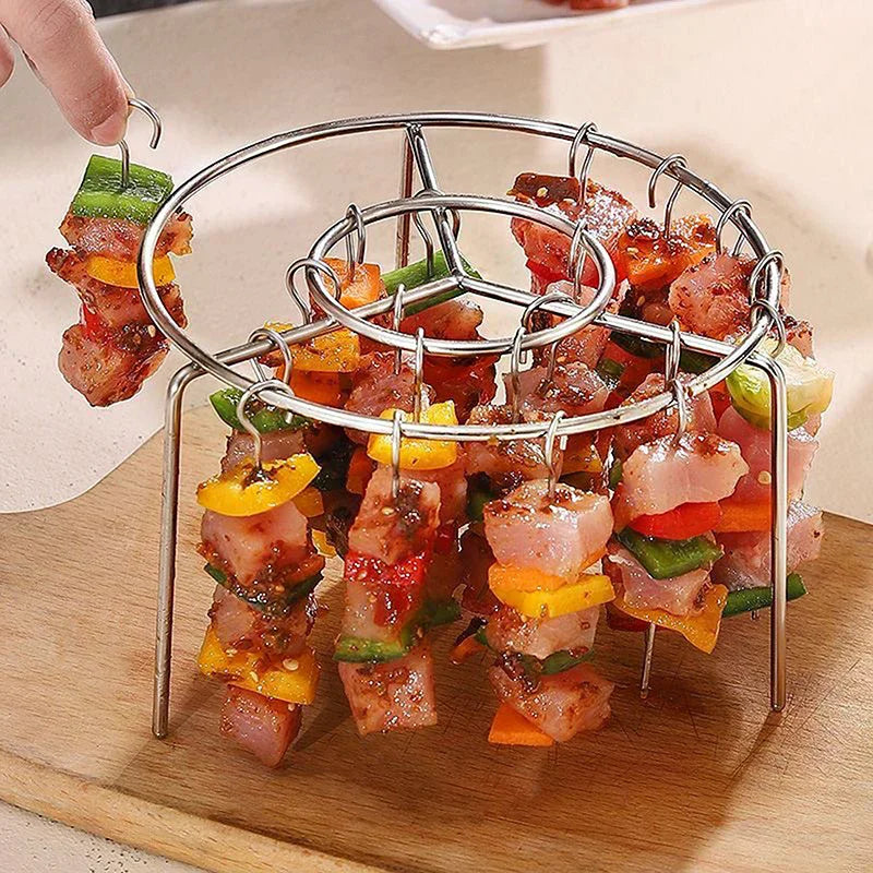 Air Fryer Kebab Skewer Rack | Stainless Steel Vertical Grill Air Fryer Grill Rack Axl