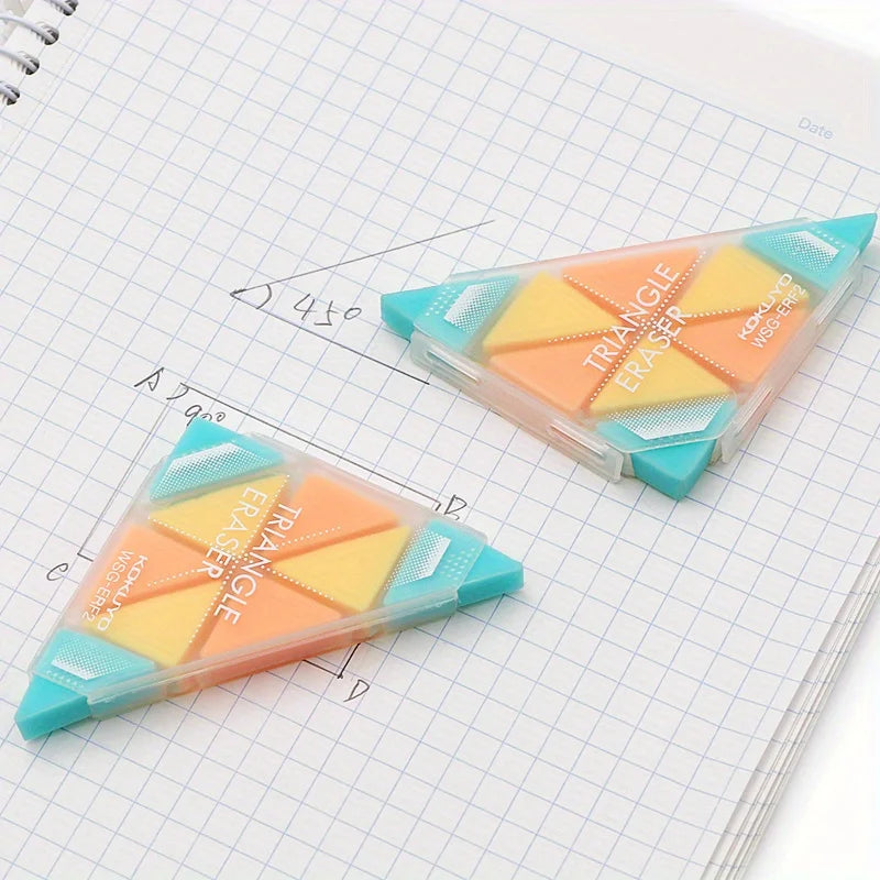 Multi-Pack Triangle Erasers – Pastel Colors for Sketching & School Pencil Eraser Set Axl