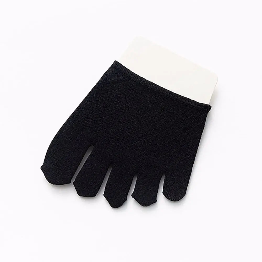 Women's Invisible Open Toe Non-Slip Mesh Cotton Socks Invisible Half Socks Axl black-full toes One Size