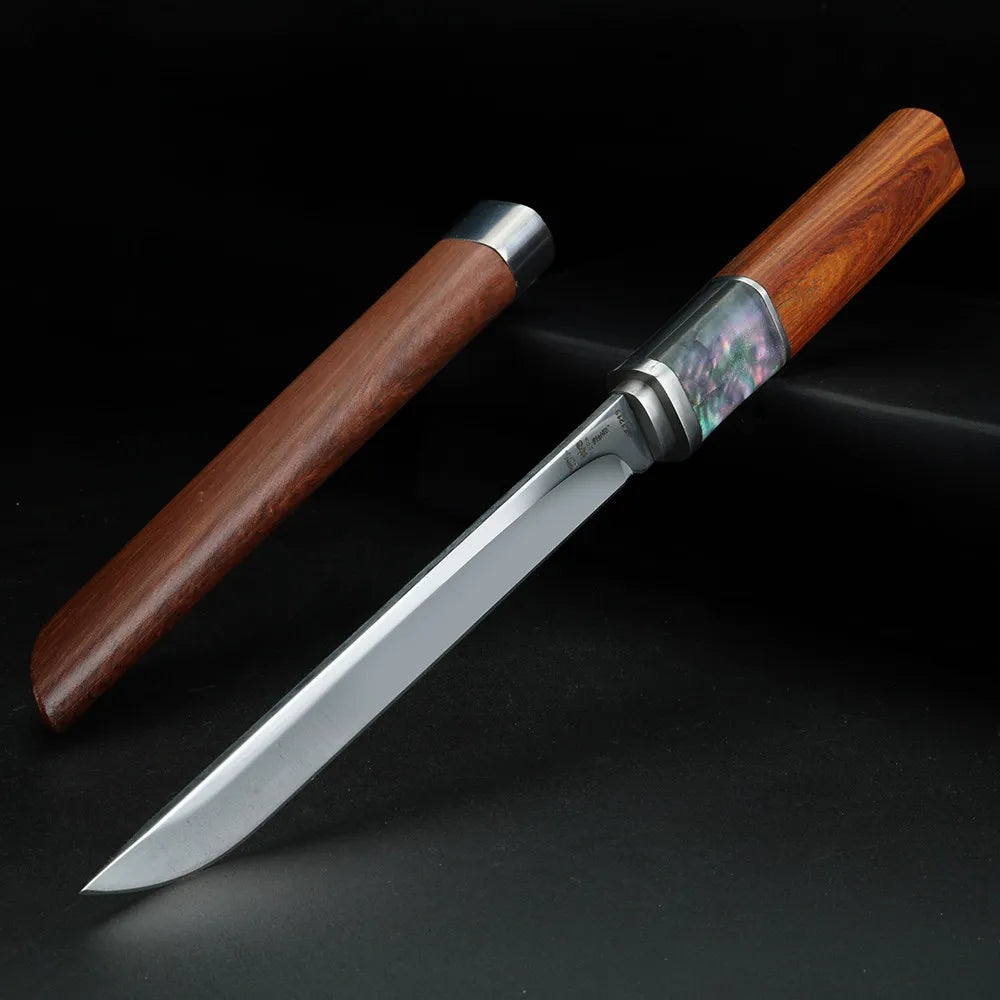 440C Stainless Steel Kitchen Knife with Solid Wood Handle Kitchen Knife Axl