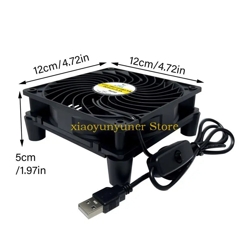 120mm USB Cooling Fan for Router, Modem & Electronics USB Cooling Fan Axl