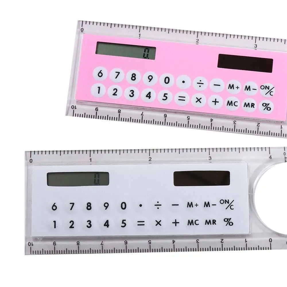 Solar Ruler Calculator with Magnifier – Transparent 13cm Ruler Calculator Axl