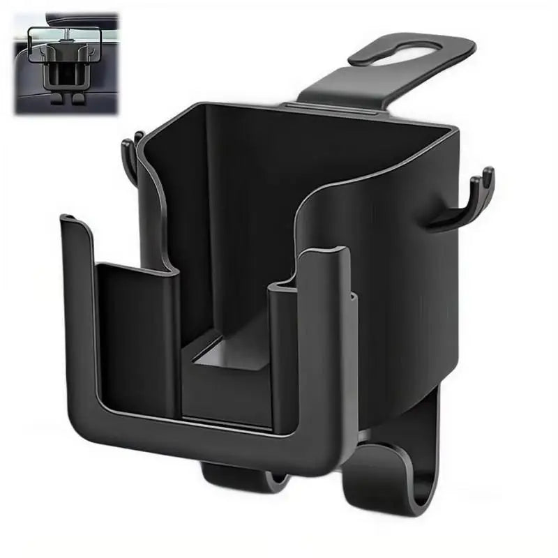 Car Headrest Cup Holder, Phone Mount & Rear Hook Rack Car Seat Organizer Axl
