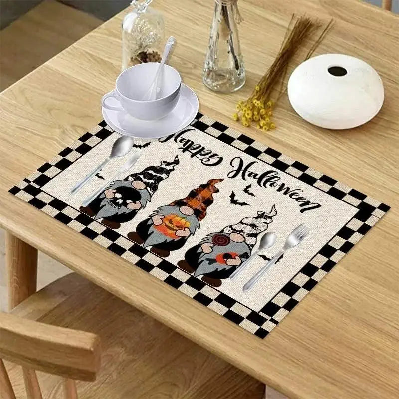 Halloween Plaid Placemat 42x32cm – Heat-Resistant Table Mat Halloween Placemat Axl 42X32cm A2