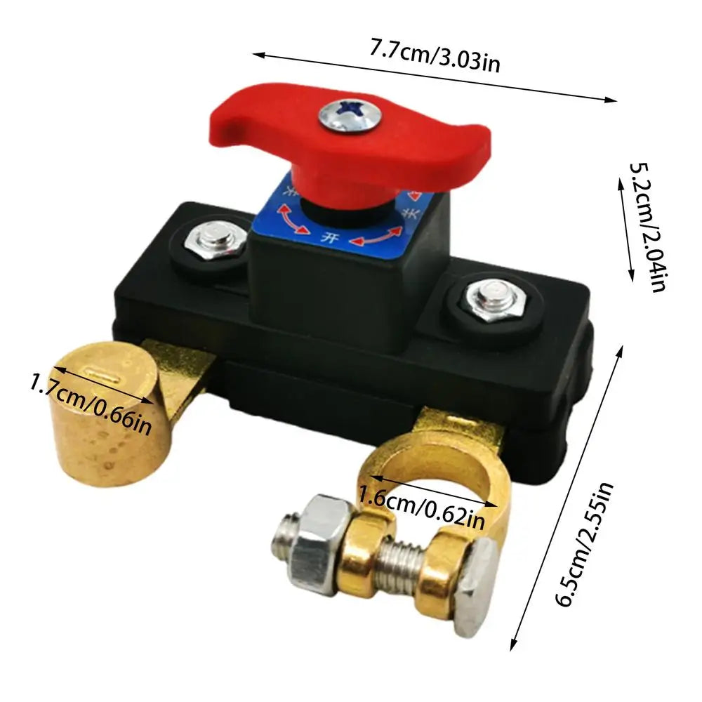 Car Battery Disconnect Switch 12V/24V 100A – RV Truck Boat Battery Disconnect Switch Axl Copper plated