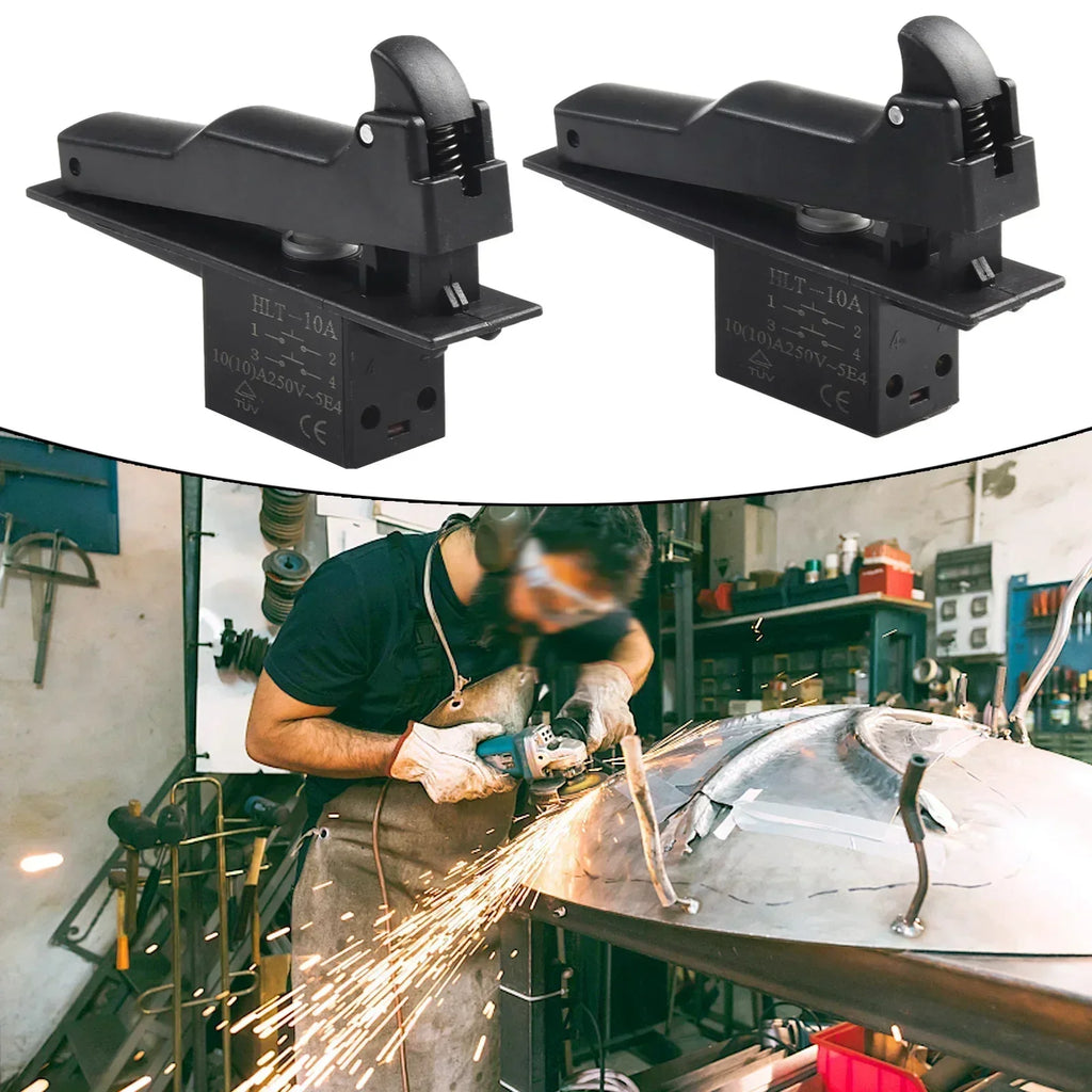 2-Pack Trigger Switch for 150 Angle Grinder – Lock-On Power Tool Switch Axl