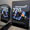 McLaren Supercar Wall Poster – Self-Adhesive Art Sticker Wall Art Poster Axl Black2 21X30cmNoframe