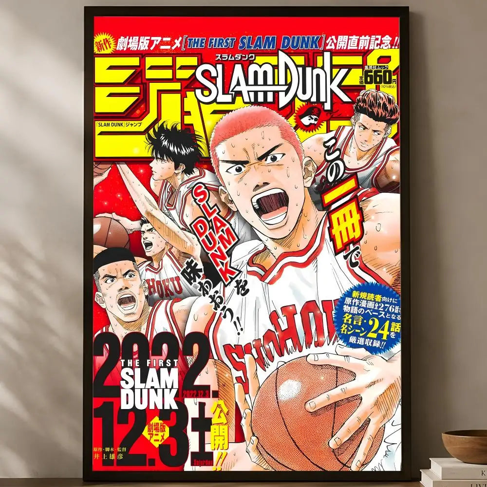 Slam Dunk Anime Self-Stick Wall Poster – HD Waterproof Art Anime Wall Poster Axl White03 50X70cmNoframe