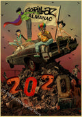 Gorillaz Demon Days Retro Kraft Paper Music Poster | Wall Art