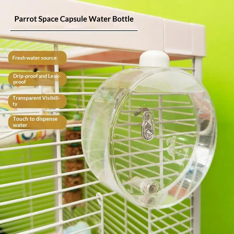 Space Capsule Automatic Bird Water Feeder | Needle Dispenser Bird Water Feeder Axl