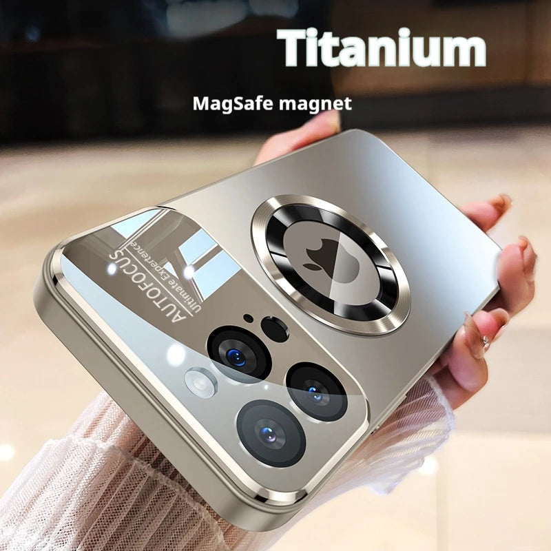 MagSafe iPhone Case AG Matte Glass Camera Lens Protection iPhone Bumper Case Axl