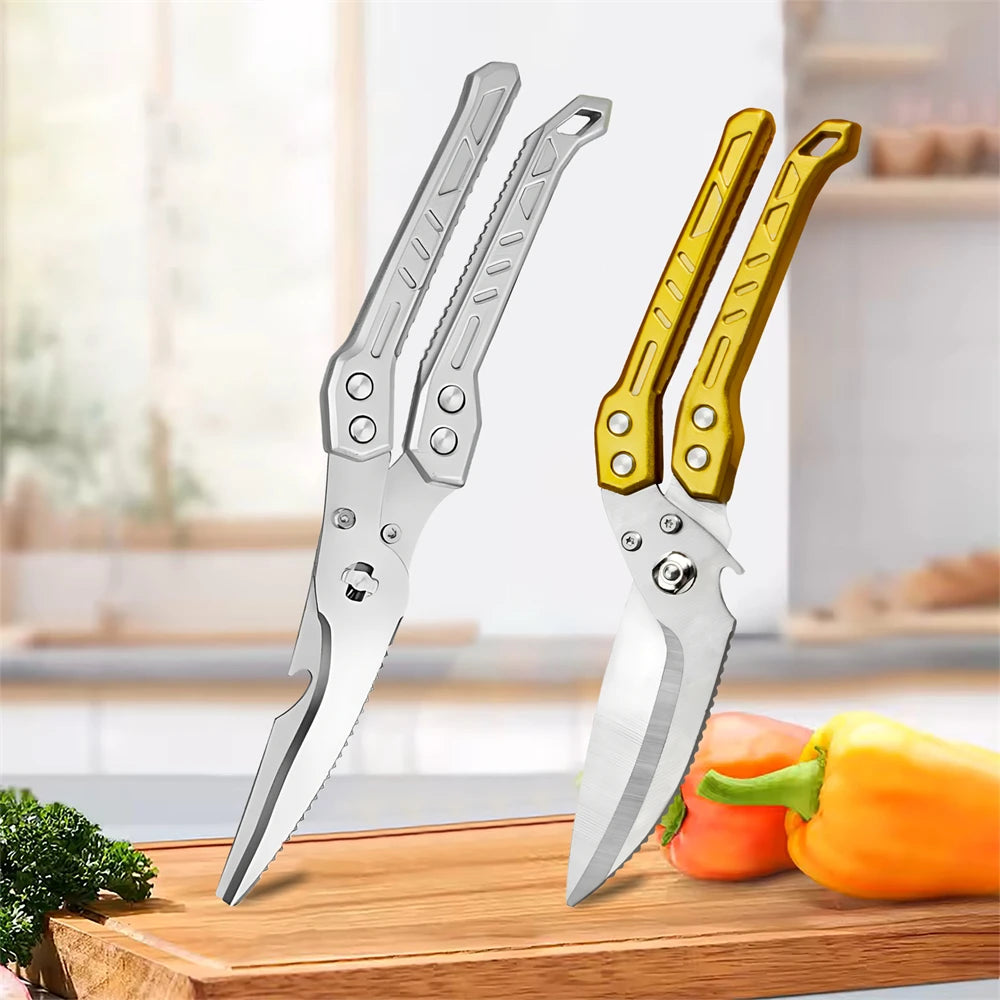 Multi-Functional Kitchen Scissors | Non-Slip Food & Bone Shears Kitchen Scissors Axl