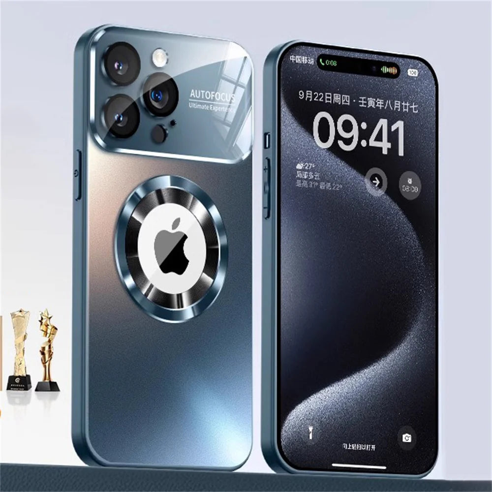 Titanium Matte MagSafe iPhone Case | AG Glass Lens Cover MagSafe iPhone Case Axl
