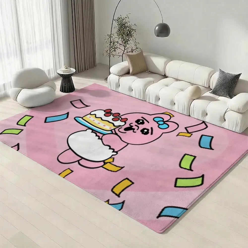 Cute Character Flannel Floor Mat – Non-Slip Soft Indoor Rug Indoor Floor Mat Axl