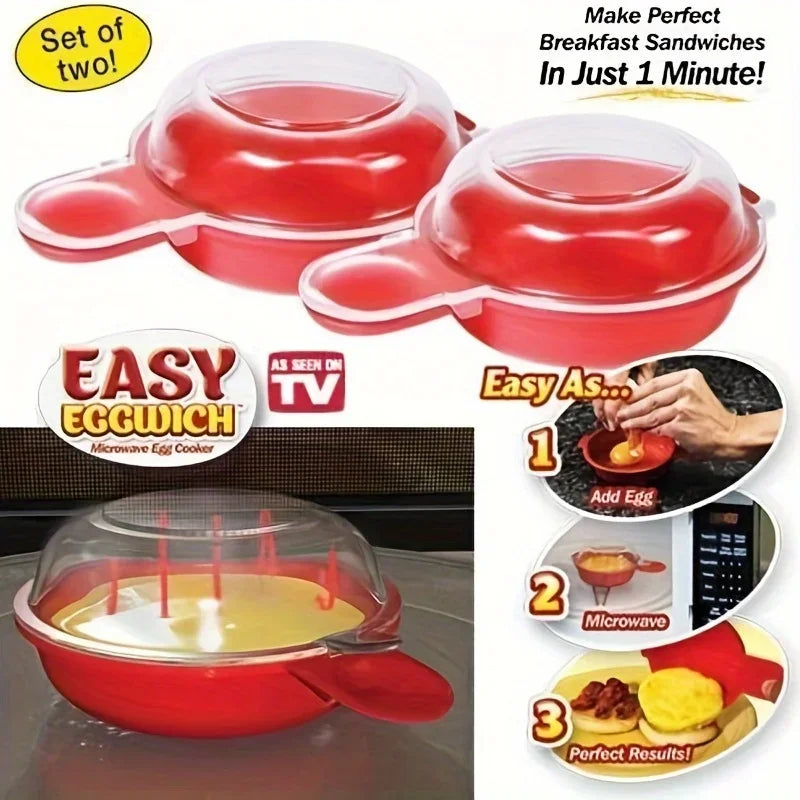 2-Pack Microwave Egg Cooker – Easy Eggwich Kitchen Gadget Microwave Egg Cooker Axl