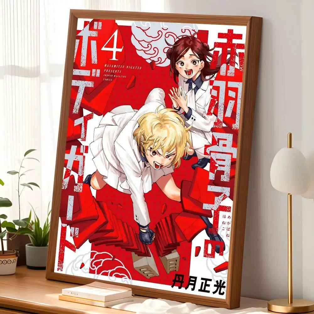 Akabane Honeko no Bodyguard Anime Wall Poster – Self-Stick HD Anime Wall Poster Axl