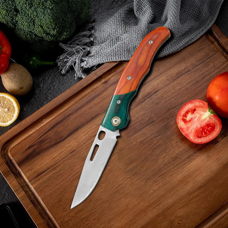 Folding Pocket Knife – Stainless Steel Boning & Fruit Knife Folding Kitchen Knife Axl