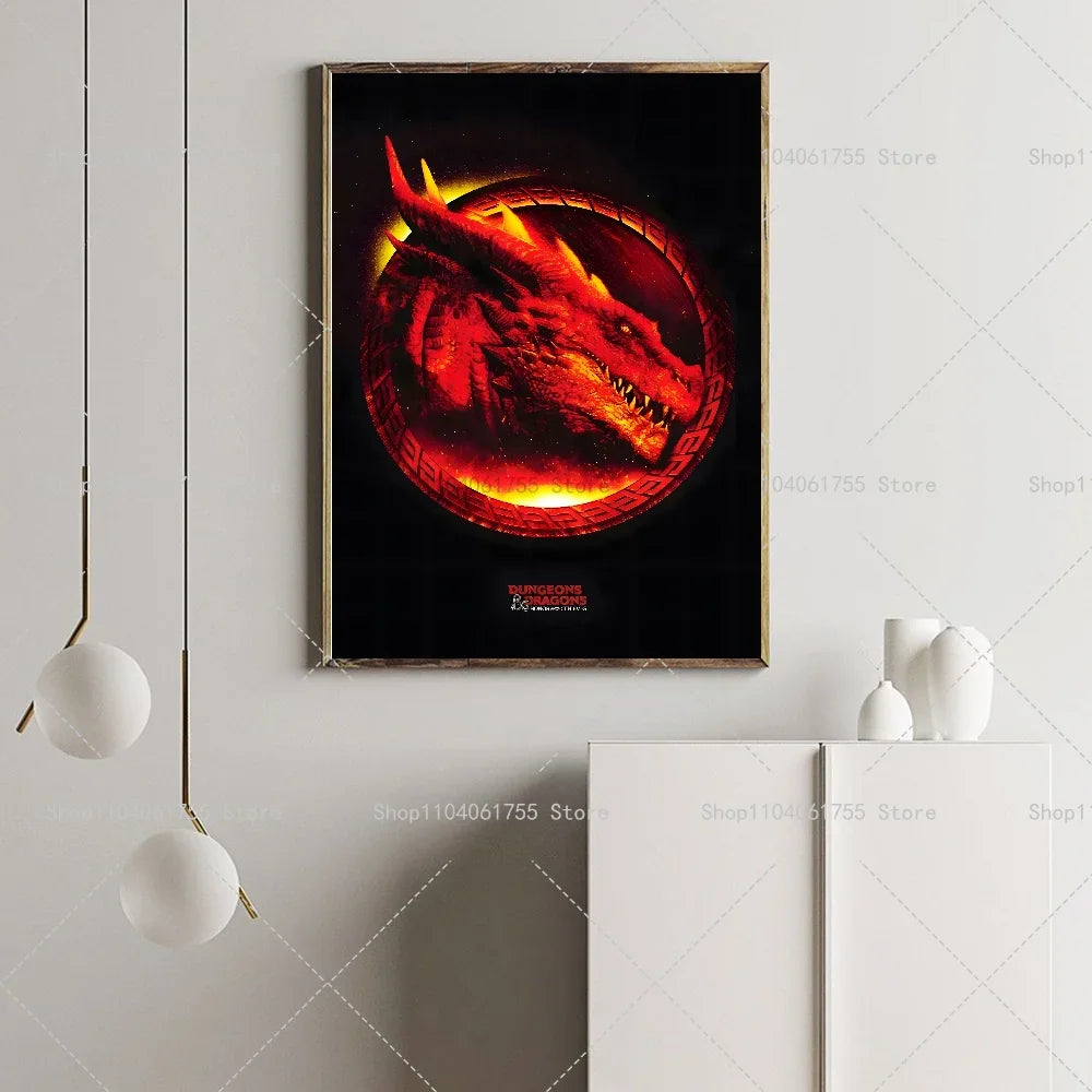 Dungeons & Dragons Wall Poster – Self-Adhesive Waterproof Sticker Wall Art Poster Axl