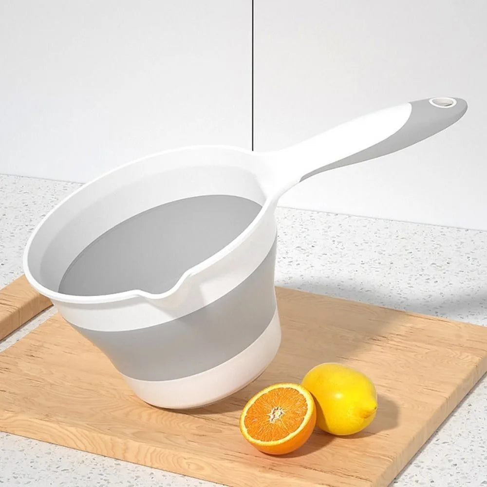 Collapsible Long Handle Water Scoop – Foldable Bath & Kitchen Ladle Folding Water Scoop Axl