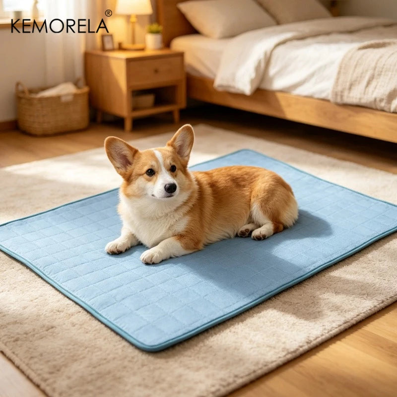KEMORELA Ice Silk Dog Cooling Mat – Breathable Pet Bed S–XL Dog Cooling Mat Axl 50x70cm