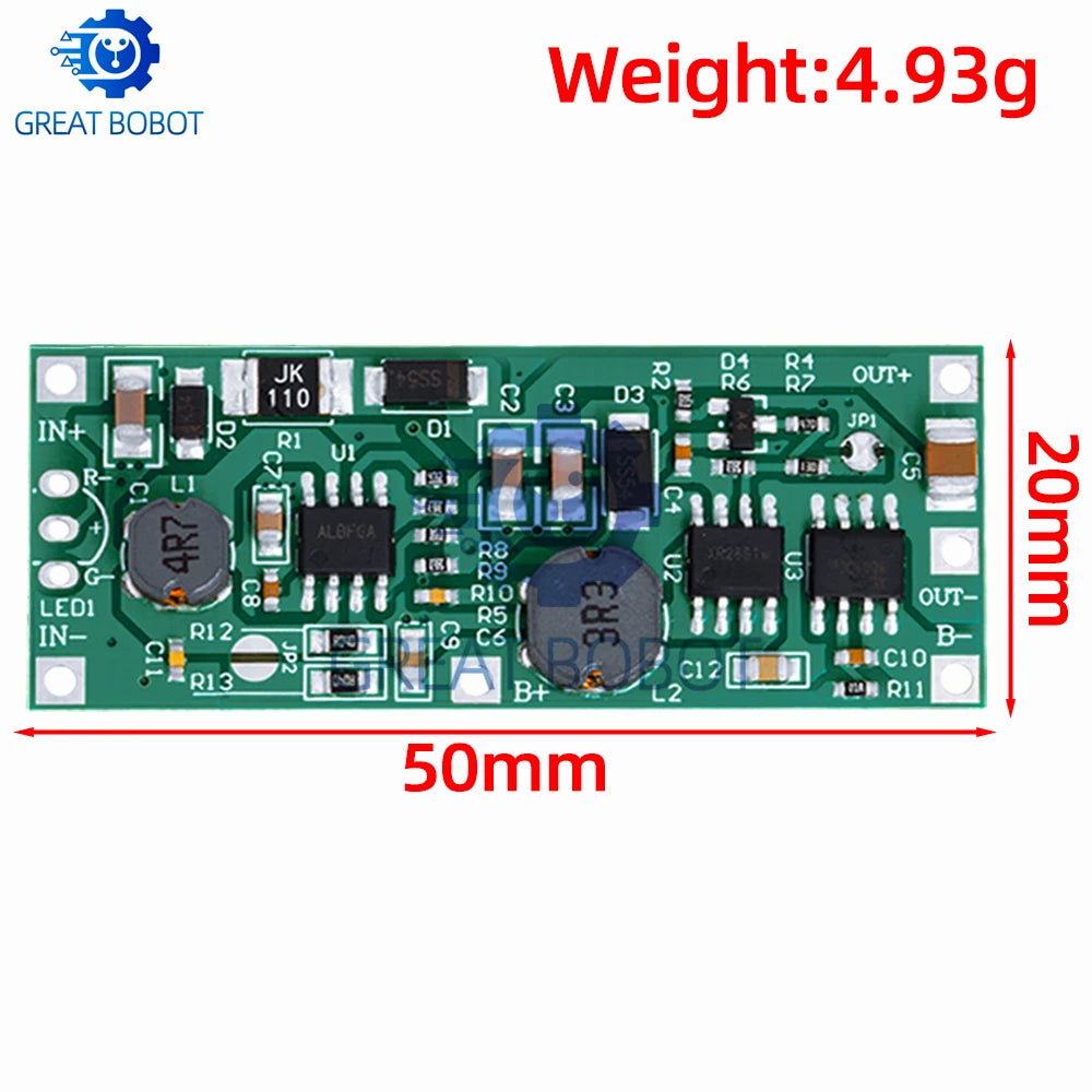 DC 5V–12V Step-Up Booster Module for 18650 Lithium Battery UPS Boost Converter Module Axl