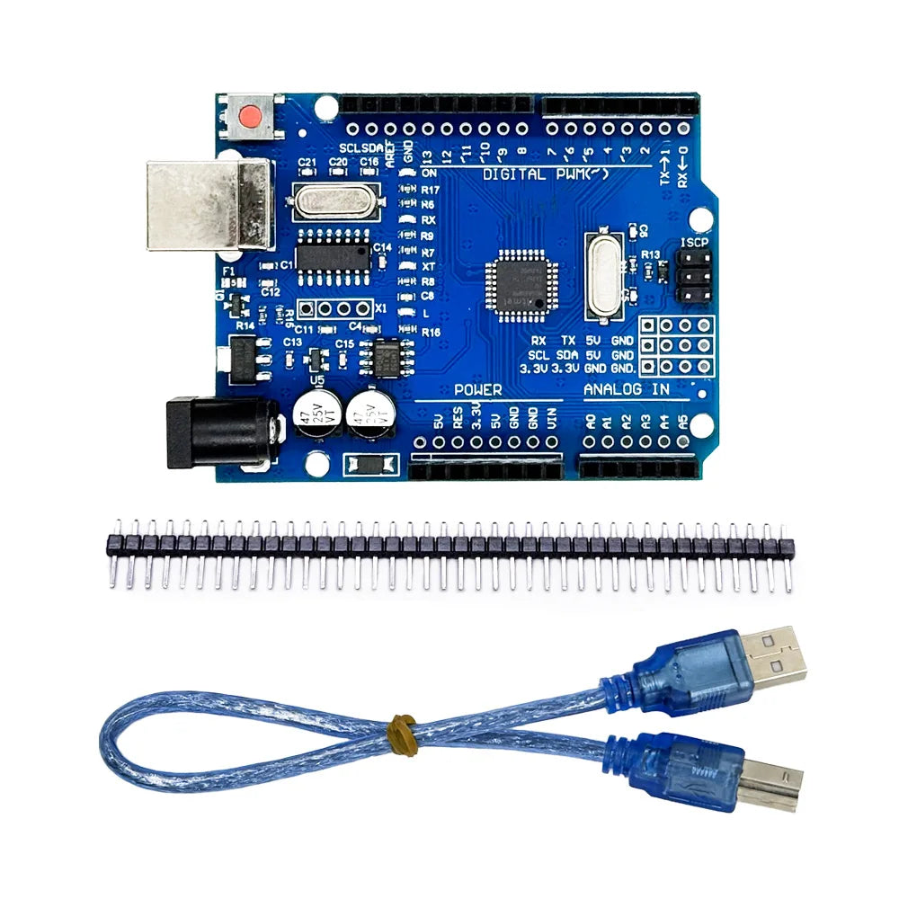 Arduino UNO R3 Board ATMEGA328P + ATMEGA16U2 & USB Cable Microcontroller Dev Board Axl R3 with cable 1