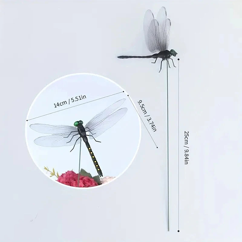 Simulation Dragonfly Garden Stakes 2/4 Pcs – Yard Lawn Decor Garden Decorative Stakes Axl