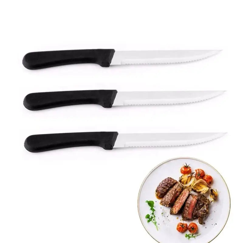 Stainless Steel Steak Knife – Dishwasher Safe Plastic Handle Steak Knife Axl