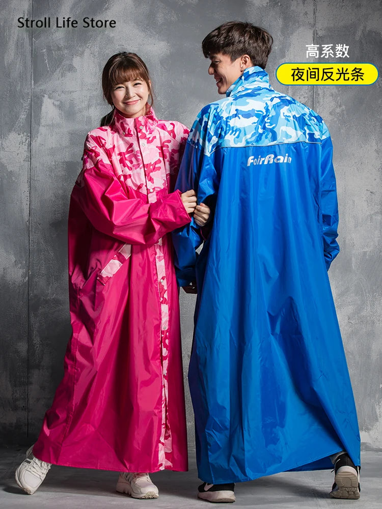 Camouflage Long Raincoat – Unisex Motorcycle Rain Poncho Rain Poncho Axl