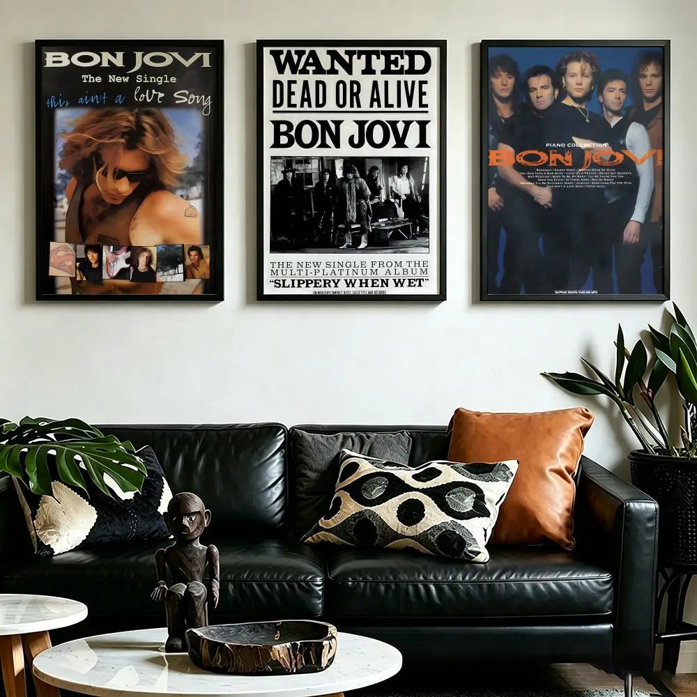Bon Jovi Rock Band HD Wall Poster – Waterproof Home Decor Wall Art Poster Axl