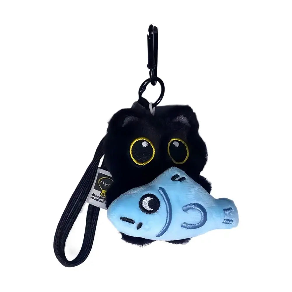 Plush Black Cat Keychain – Cute Bag Charm & Car Keyring Gift Plush Keychain Charm Axl E