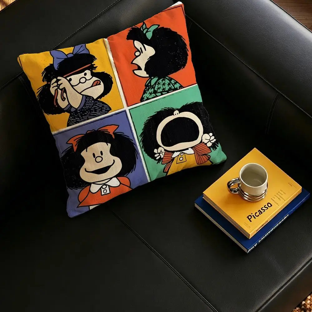 Mafalda Linen Cushion Cover Set – Sofa, Bedroom & Chair Decor Decorative Cushion Cover Axl