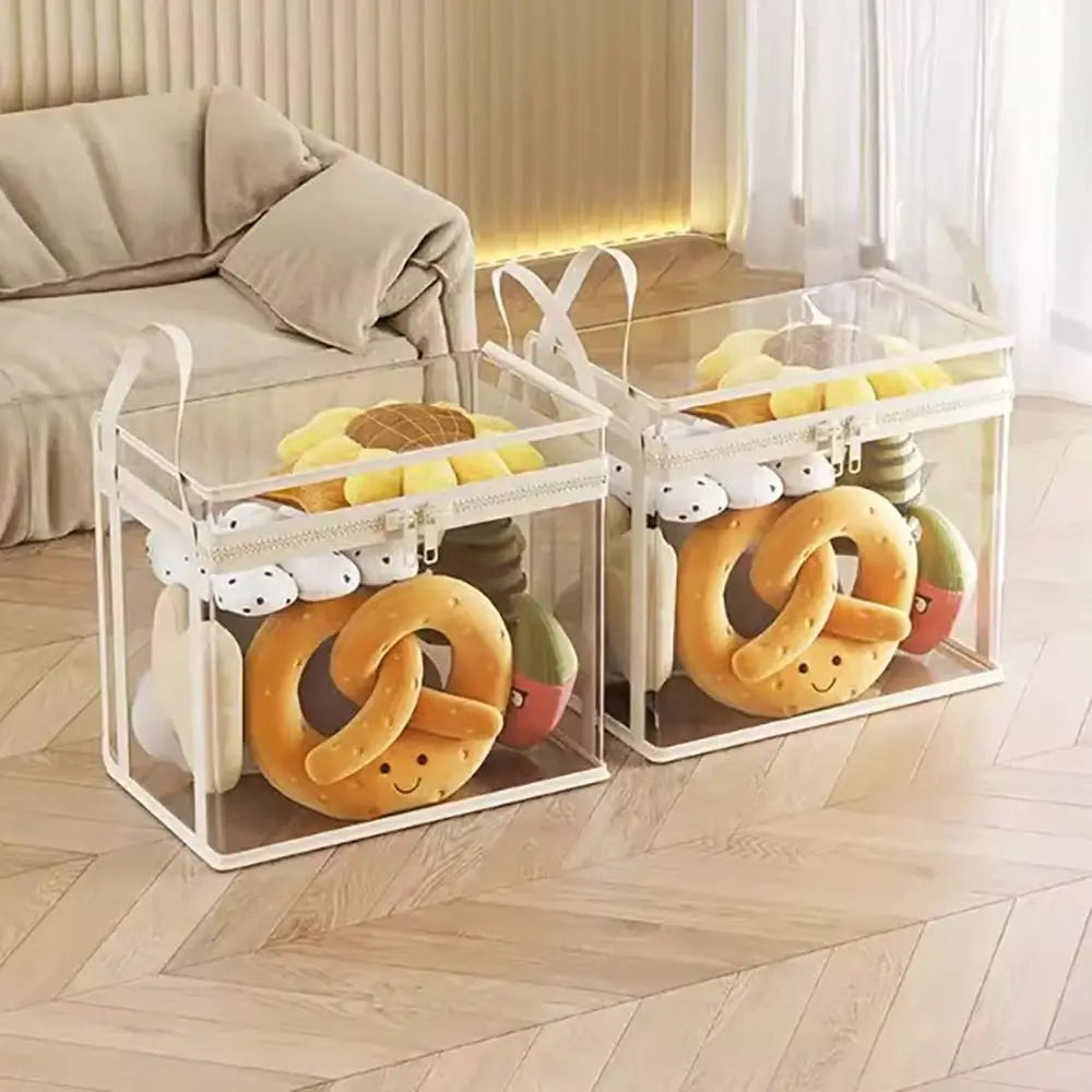Transparent Doll & Toy Storage Bag – Stackable Dustproof Organizer Toy Storage Organizer Axl