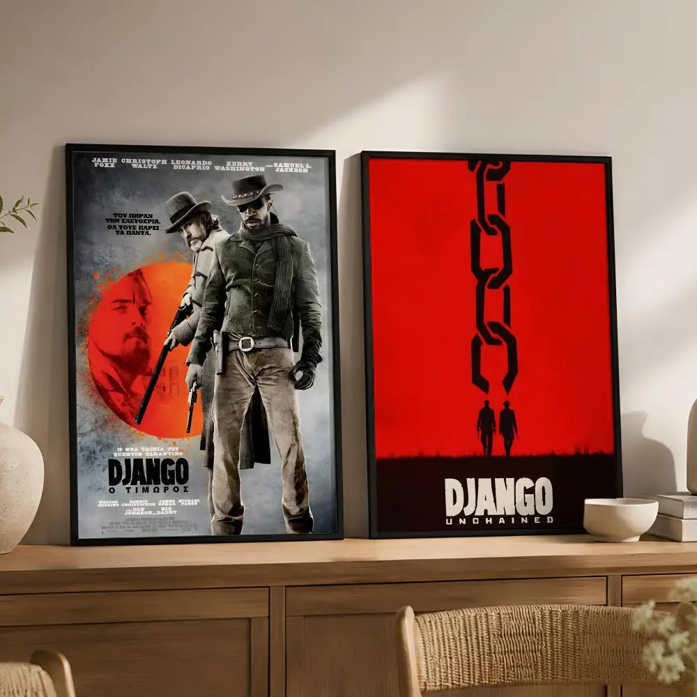 Django Unchained Movie Poster – Peel & Stick PVC Wall Art Movie Wall Poster Axl