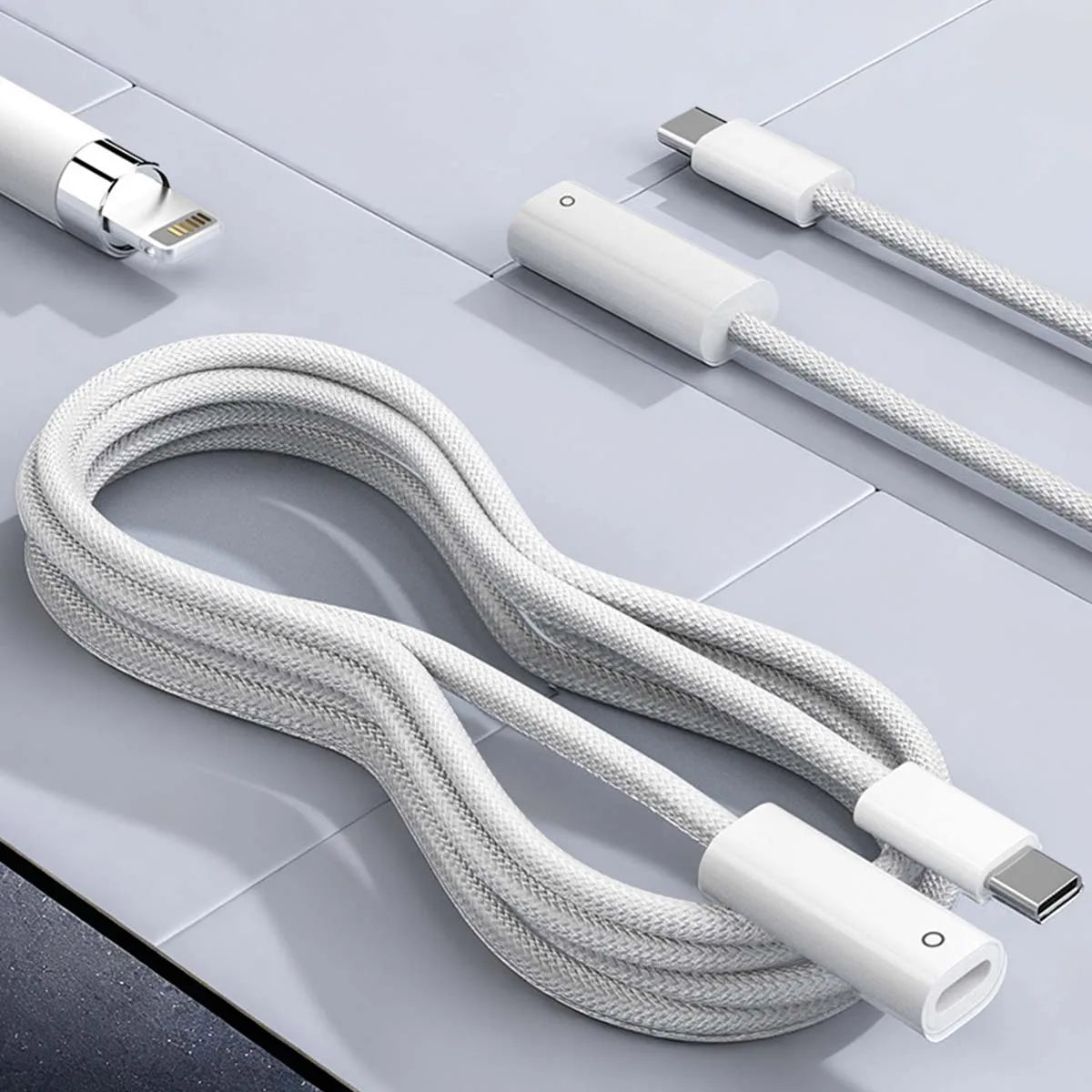 Apple Pencil 1 Charging Cable – USB-C to Lightning Adapter Charging Adapter Cable Axl