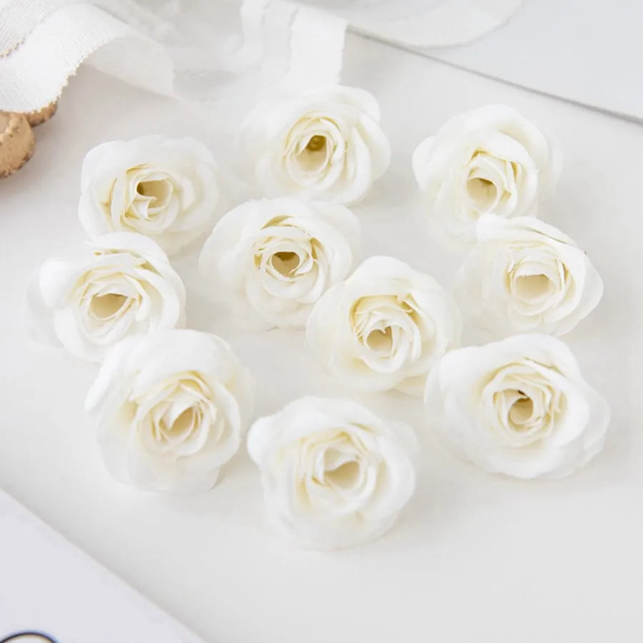 Silk Artificial Rose Heads 5/10Pcs – Wedding & Home Décor Artificial Silk Flowers Axl Color 12 10pcs