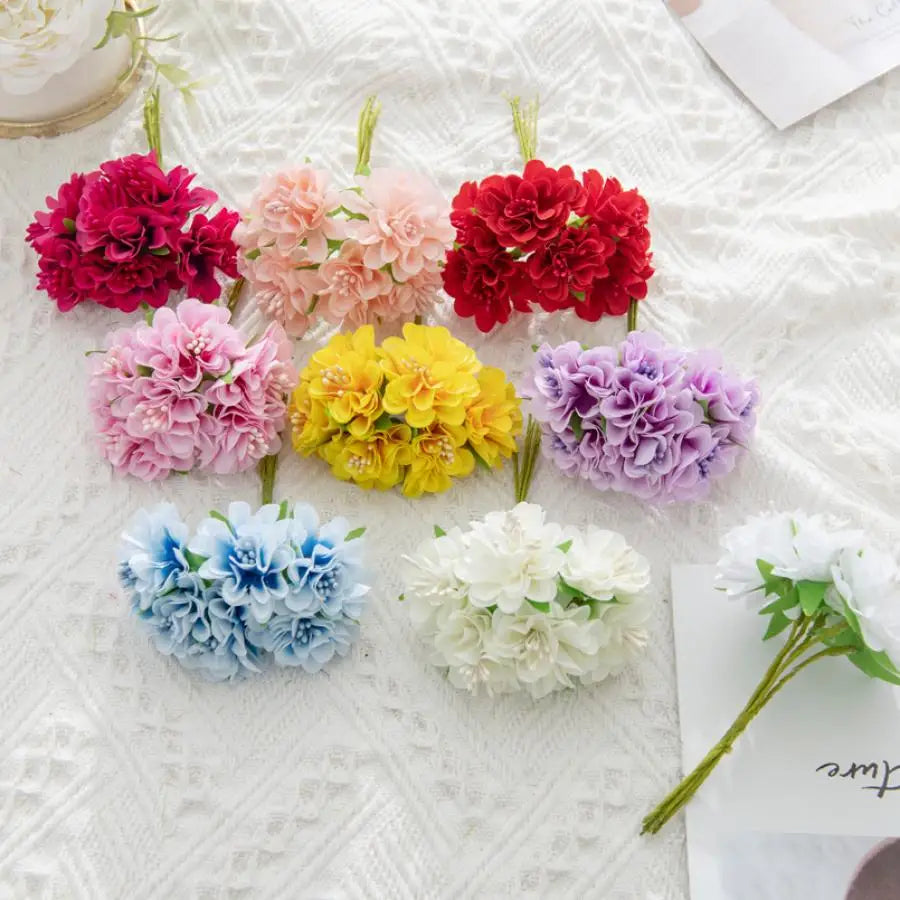 Artificial Silk Carnation Bouquet – Colorful Wedding & Home Decor Artificial Flower Bouquet Axl