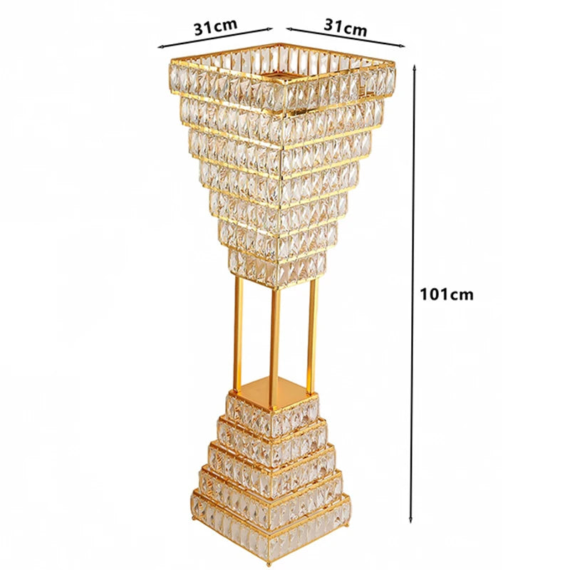 Luxury Crystal & Iron Incense Burner – Gold Censer Décor Incense Burner Axl 101X31X31CM