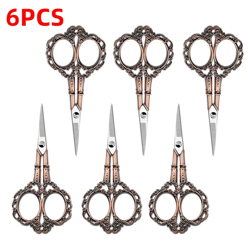 Vintage Stainless Steel Tailor Scissors – Sewing & Embroidery Tailor Scissors Axl Red copper 6pcs